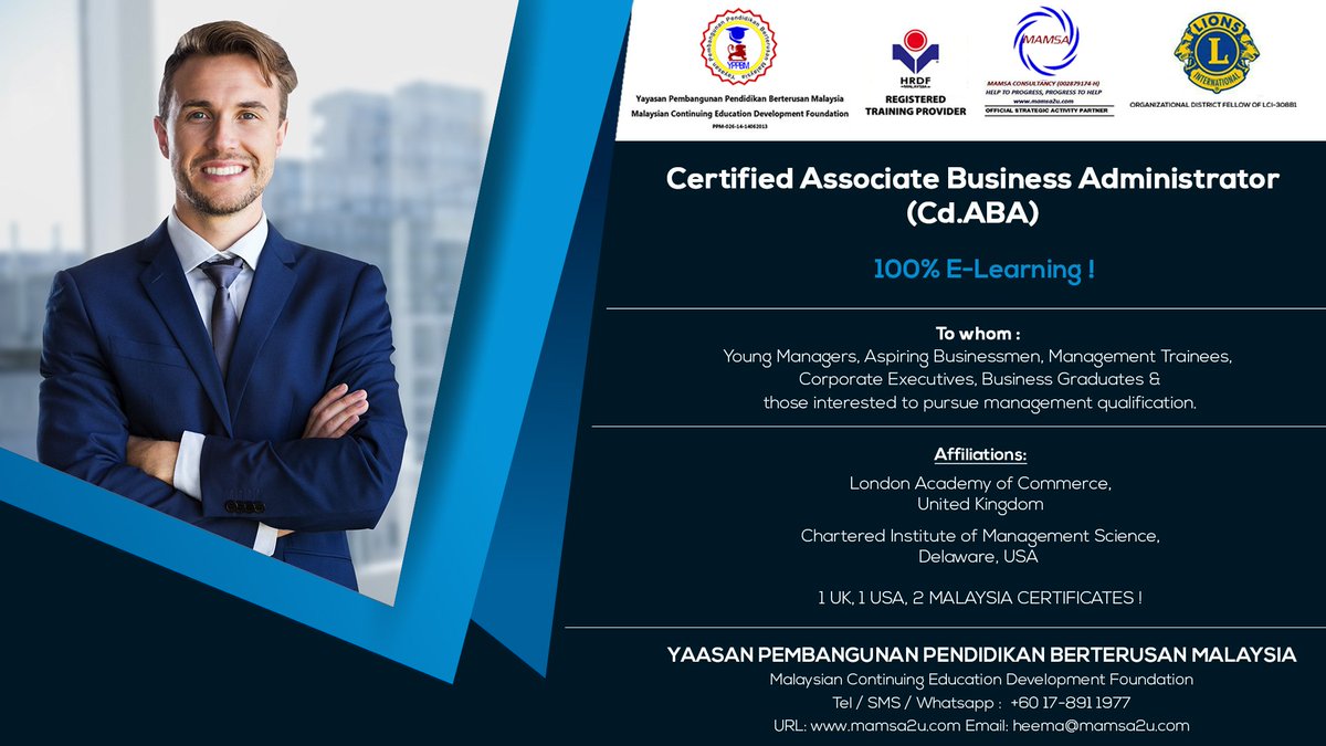 yppbm's tweet photo. Who says you can learn only by attending everyday classes in a college? YPPBM from Malaysia proves everyone wrong by providing various certification courses which are 100% online.
Website : https://t.co/FhvwP0yRST
Tel/SMS/Whatsapp : +60 17-891 1977
#YPPBM #Elearning #UK #USA https://t.co/81GDiaG5UQ