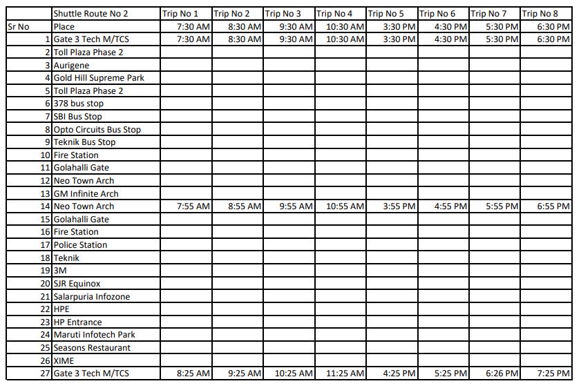 ELCITA_IN's tweet image. Good news to start the day!!!
We thank you for your overwhelming support &amp;amp; are excited to announce that we have added two more buses for your service.

Here's the route map &amp;amp; its timings.
#freeshuttleservice #shuttleservice #shuttle #buses #commute #transport
