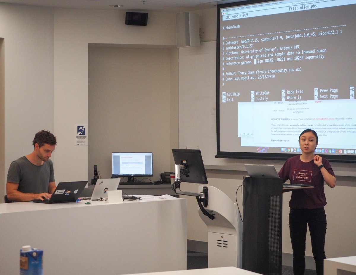 Sydney_CRF's tweet image. #SydInformatics’ Dr. Tracy Chew teaching a course this arvo at @USyd_Westmead on DNA sequence analysis using @Sydney_CRF&apos;s Artemis High Performance Computing 
#Genomics #WomenInSTEM #HPC #dnaseq