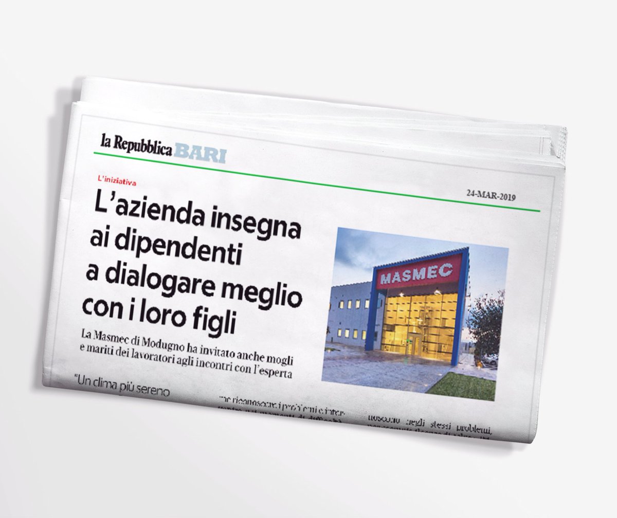 Masmec S.p.A. (@masmecspa) on Twitter photo Fare il #genitore è il mestiere più difficile del mondo. Un corso in azienda con un'esperta aiuta i dipendenti ad affrontare l'impresa, leggi l'articolo : bit.ly/2FxSyIy Fare il #genitore è il mestiere più difficile del mondo. Un corso in azienda con un'esperta aiuta i dipendenti ad affrontare l'impresa, leggi l'articolo : bit.ly/2FxSyIy