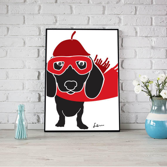 #etsy shop: home decor wall art for dachshund dog lovers, dachshund art, Minimalist poster, sausage dog poster, Kids Room 2, poster by nicemiceforyou etsy.me/2U7sRqb #art #printmaking #artsandposters #minimalistposter #artprint #walldecor #walldecorartprint