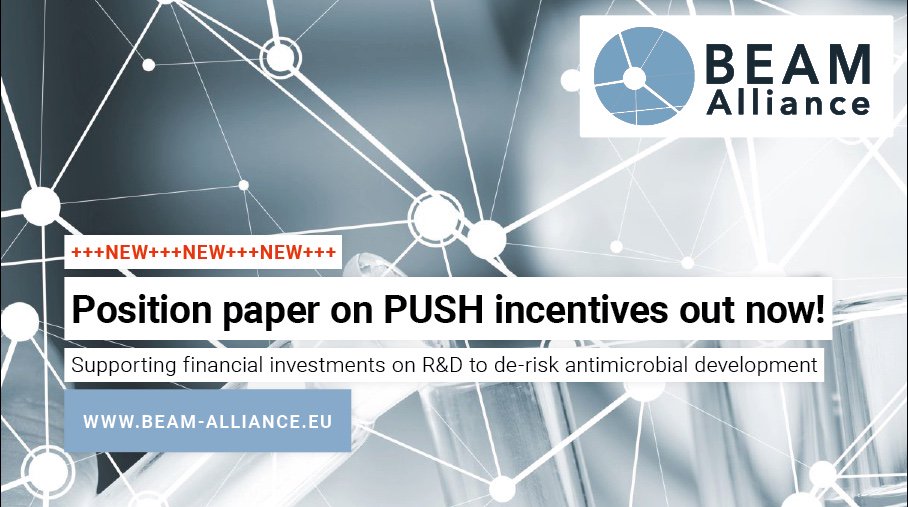 Financial incentives such as <a href="/CARB_X/">CARB-X</a> and others to support #AMR innovation are essential for #SMEs. Check out our new position paper on PUSH incentives! beam-alliance.eu/wp-content/upl…