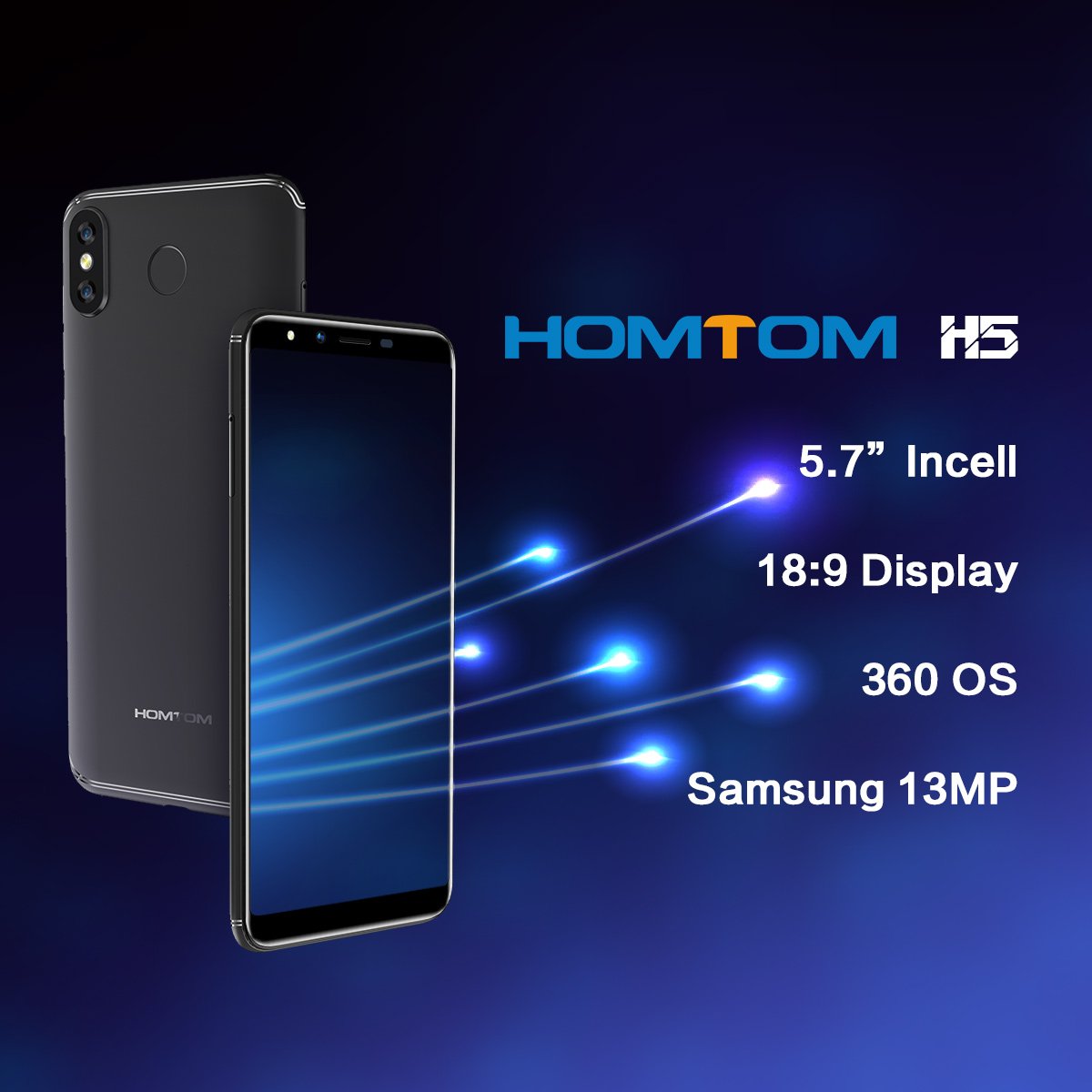 homtom2015's tweet image. HOMTOM H5 is coming, 😚😚That's exactly what you want: Slim Body, Formidable Soul.
5.7" Incell18:9 Display/ Samsung 13MP camera/360 OS/Front Flashlight/Face ID /QuickCharg
More tech feature HomTom official bit.ly/2UVoHii👏
#Homtom #H5 #smartphone #360system #QuickCharge