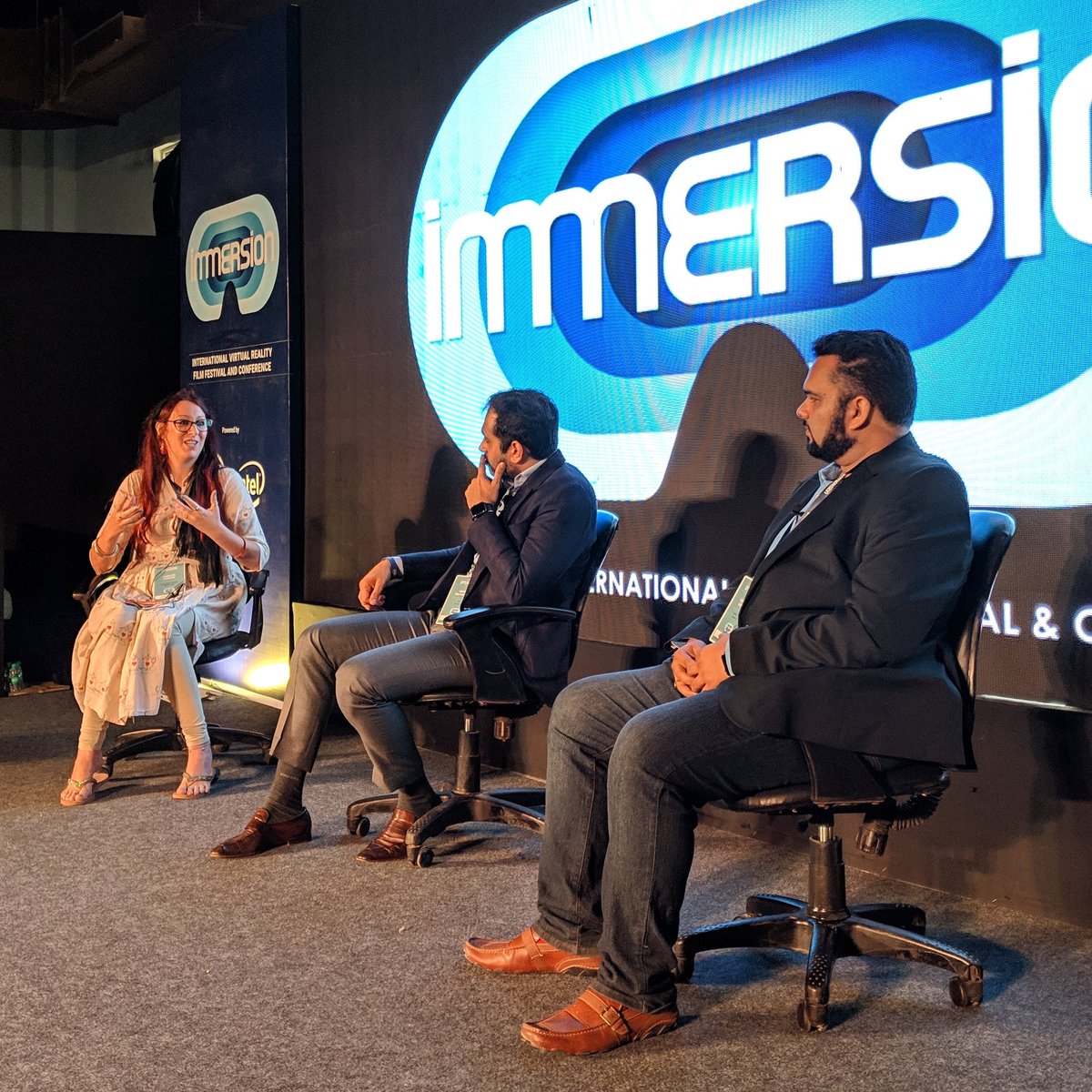 immersionvrfest's tweet photo. India's first International Virtual Reality Film Festival and Conference, Immersion.

Our panelists Caroline Stedman, @miheer84, Snehal Dhruve on Bringing the stadium home - Live sports, Music in VR.

Visit https://t.co/xH4znvndJD

#virtualreality #livesports #music #sports #tech https://t.co/XNexIxEj5I