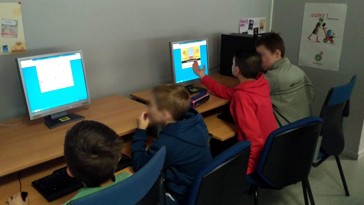 CPC_NUM_HG13's tweet photo. Une classe de CM1 de l'école du Pilat à St Gaudens ce matin au CADP (Centre d'Animation et de Documentation Pédagogique) pour le rallye 4 @calcul_TICE : 1h de calcul mental en binômes sans papier ni crayon. @eduscol_maths #mathématiques https://t.co/3yE9Ey3b2e