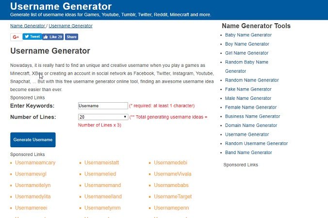 Minecraft name generator