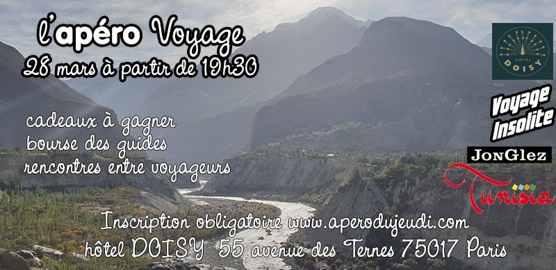 aperodujeudi's tweet photo. INVITATION / ce jeudi c'est le 11è Apéro Voyage à l'hôtel #DOISY ds le 17ème / échange de bons plans, guides @EJonglez à gagner, bourse aux guides, goodies et nuit à l'hôtel à gagner #voyage #apero #afterwork inscription ➡ https://t.co/31sM4vnH4c https://t.co/A2Rr36mLsx