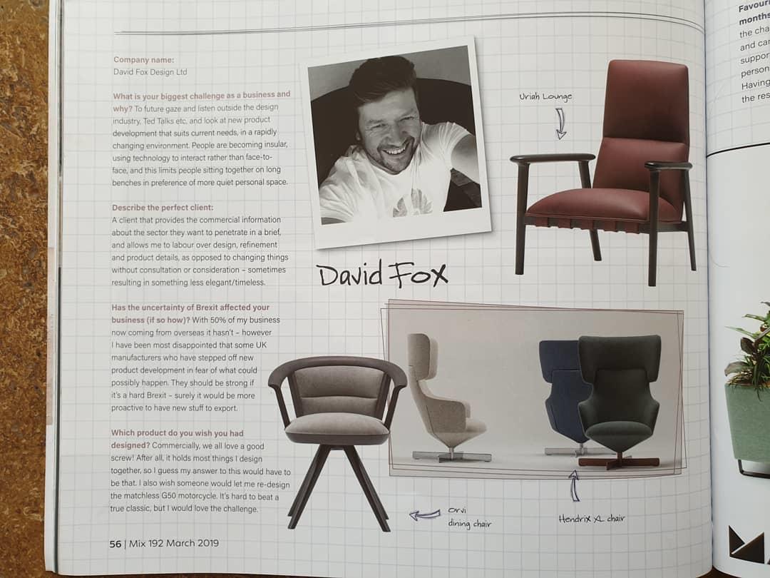 Davidfoxdesign's tweet photo. @MixInteriors thank you for the opportunity :) nice also to see our #koruschair and #dishychair featured in the magazine in schemes by #spacialofficeenvironments  and #interaction
#davidfoxdesign #designthinking #connection #loxdesign #deberenn #oceedesign #mixinteriors https://t.co/yZI0vmLX6O