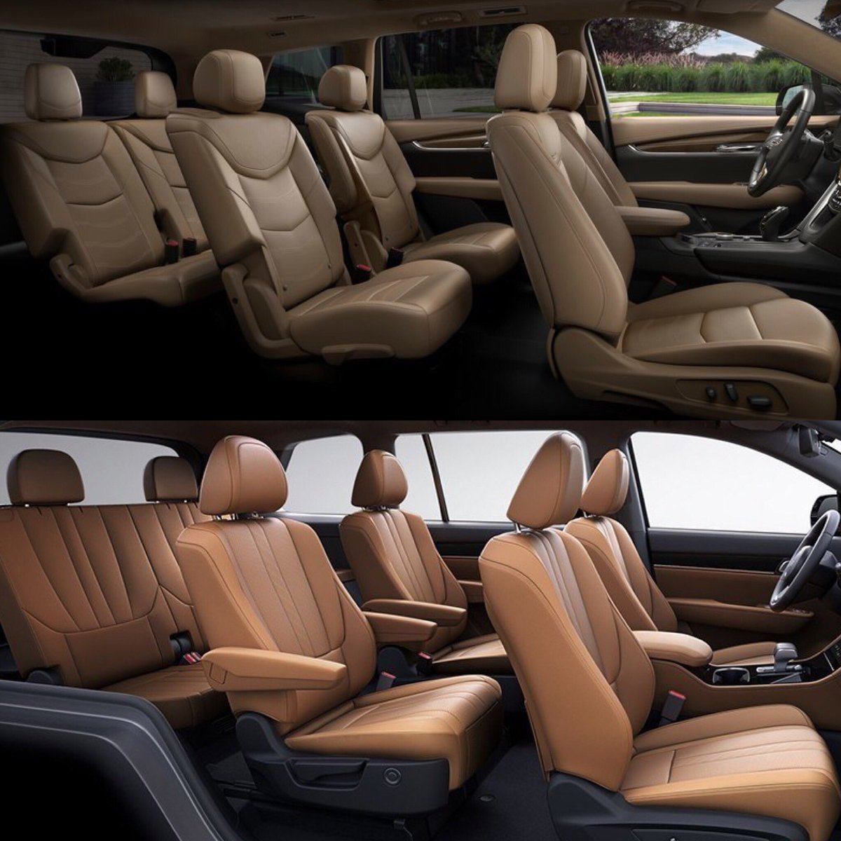 lovecarindustry's tweet photo. Traditional or challenger? USA or China? Gasoline or electric? They are both 6/7-seat E-SUV with lengths 5.05 m #CadillacXT6 &amp; 5.02 m #LixiangOne, but they bet on different attributes to gain traction. Retail entry price: €53,900 #Cadillac &amp; €52,500 #Lixiang. Which one to buy? https://t.co/RTfflK6TjI