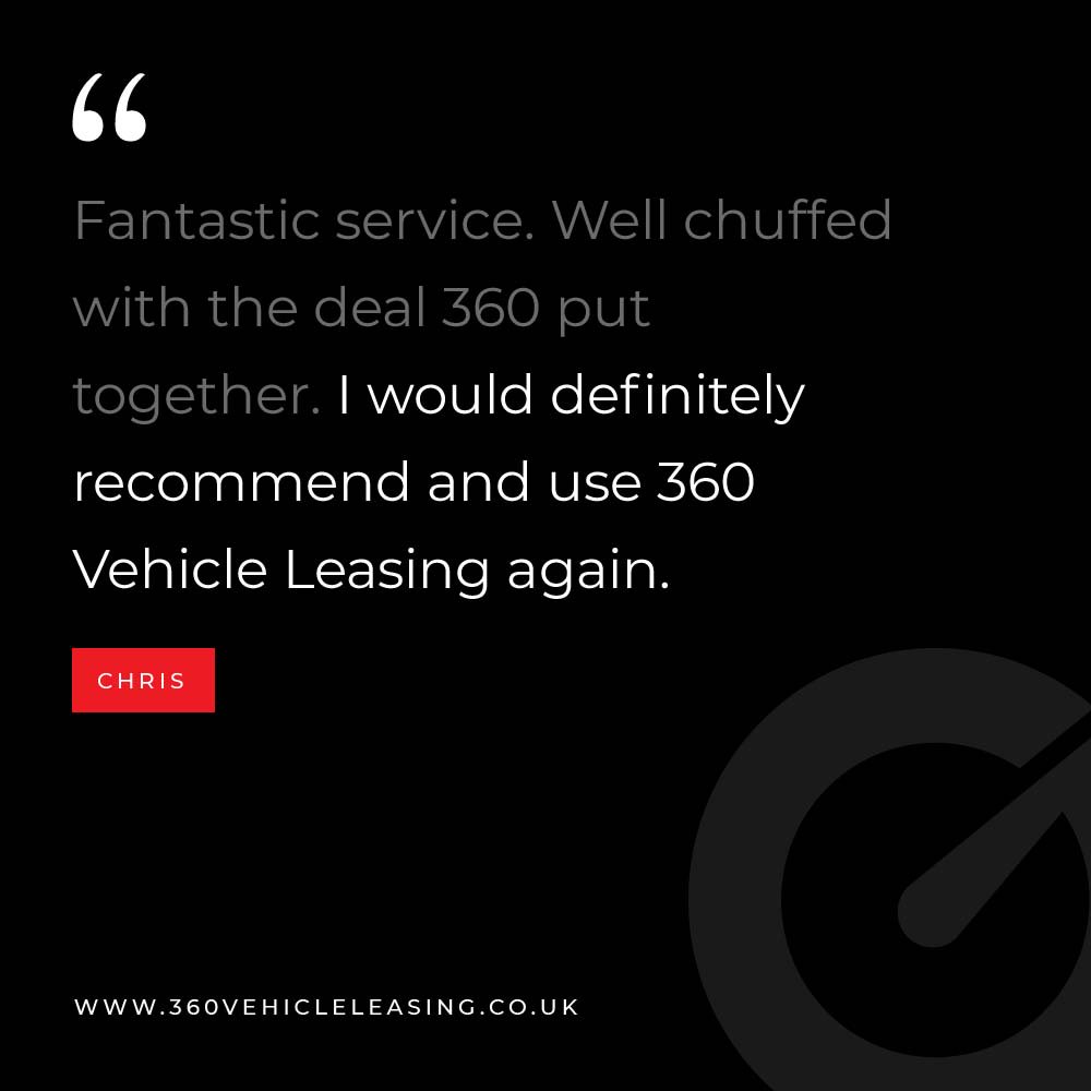 Thanks for the fantastic review Chris 👍

You can find out more about us and our deals here 👉 360vehicleleasing.co.uk
#360VM