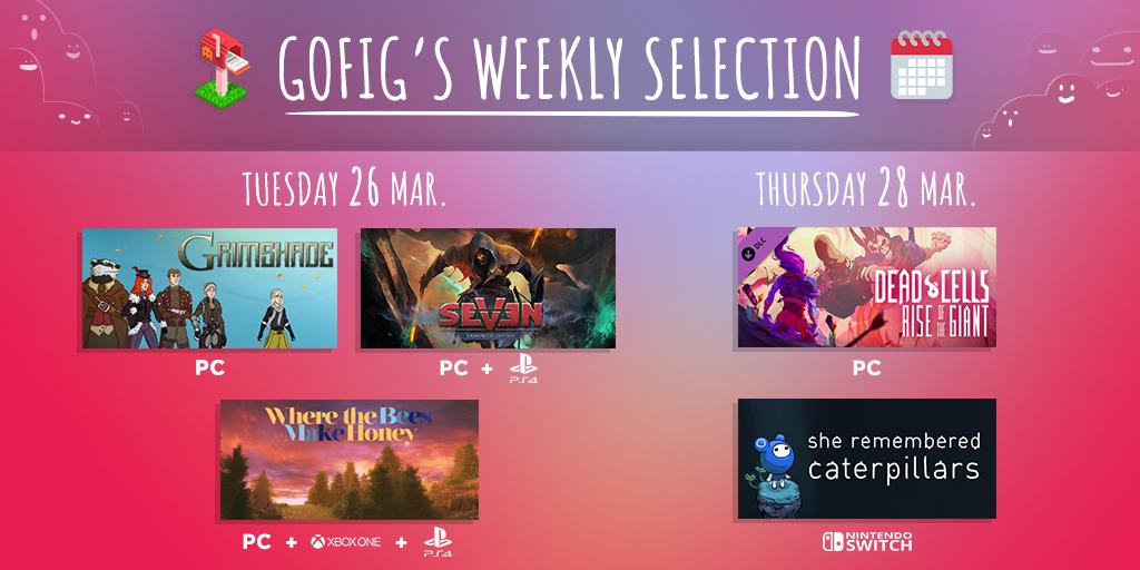 Our selection of outstanding releases for the week! 🗓️
Cited: #Grimshade, #WhereTheBeesMakeHoney, #Seven, #DeadCells, #SheRememberedCaterpillars

<a href="/Fools_Theory/">Fool's Theory</a> <a href="/TalerockGS/">Grimshade | Nintendo Switch — June 25</a> <a href="/wtbmh/">Where the Bees Make Honey</a> <a href="/BlanketsWilson/">Brian Wilson</a> <a href="/whitethorngames/">Whitethorn Games</a> <a href="/motiontwin/">Motion Twin - WINDBLOWN now in Early Access!</a> <a href="/thejumpsuits/">the jumpsuits</a> @YsbrydGame
#indiegames #indiedev