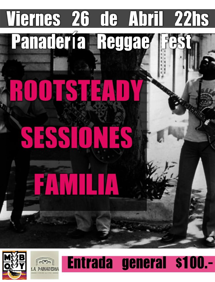 LuchEspinosa's tweet photo. Vuelve a soñar en vivo #Sessiones. 26 de Abril junto a @RootsRootsteady y @familia https://t.co/hIQ3MVJ4ny