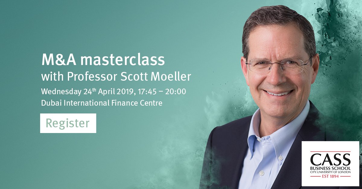 Dubai_Bayes's tweet image. Join us on Wednesday, 24 April at @DIFC for a specialist @cassbusiness masterclass on merger and acquisition activity in today's complex world, with a focus on regional trends and expectations. bit.ly/2HSDjvs #CassExperts