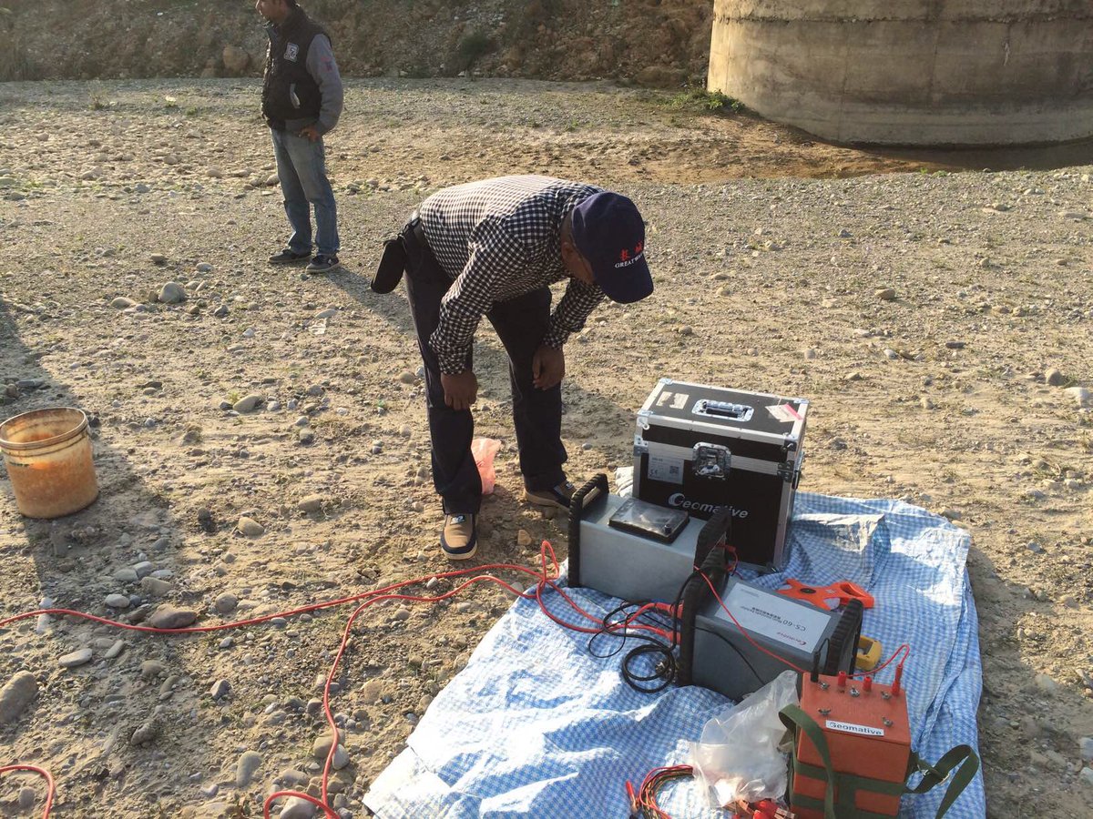 Geomative01's tweet photo. A business trip to Nepal, we did a field test and analyzed the data. https://t.co/lcjhP4zj7k