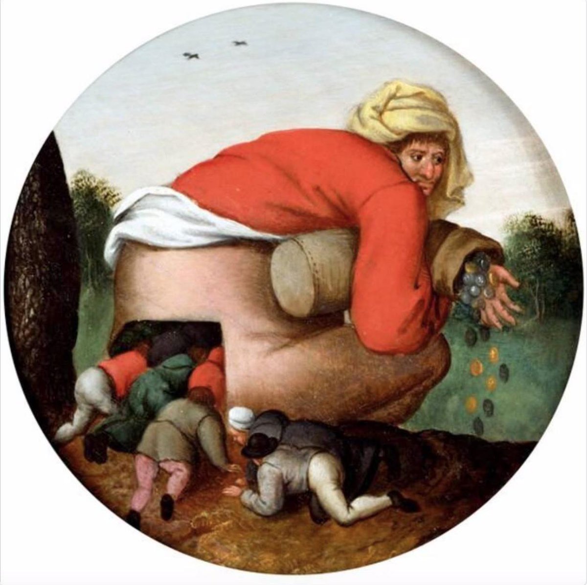 PeterBirro's tweet photo. Anschluss KD: Kristdemokraternas servila och lismande inställning till rasisterna i Sverigedemokraterna, som Pieter Bruegel förutspådde det i en målning från 1592. #svpol #Annektering https://t.co/hwX64ENaef