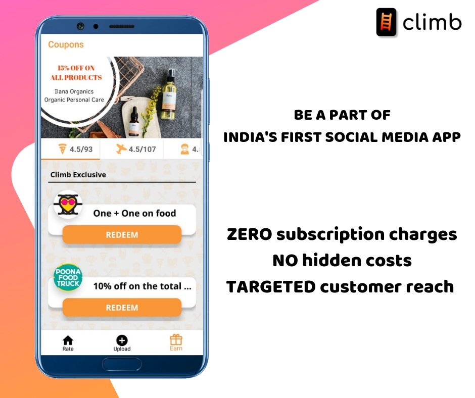 TheClimbAppIND's tweet photo. Do you own a #store in #punecity ? Is reaching a #targeted #audience a #pricey affair? Talk to us and we might be able to help you out! #puneretail #punecity #puneri #punehotels #restaurantsinpune https://t.co/TaD2ByY7Nx