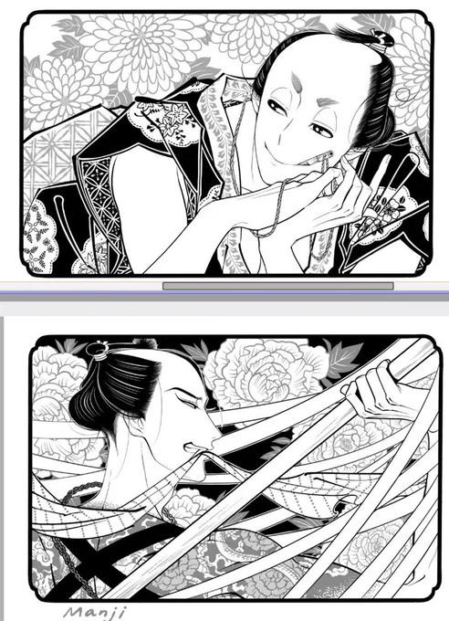 台湾サイン会おみやげメモ帳用の絵　#百と卍 