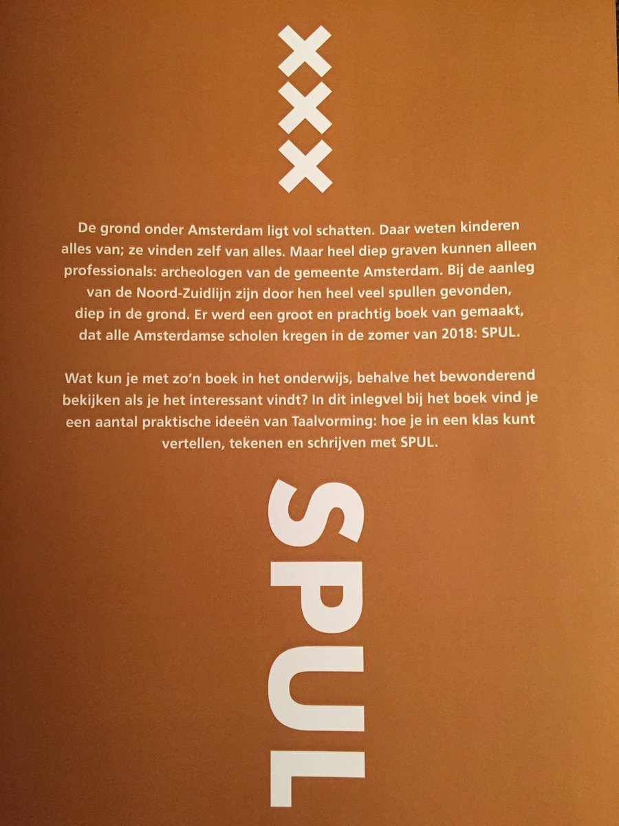 Deze week ontvangen alle #basisscholen in #Amsterdam onze gratis lesbrief bij de beeldatlas #SPUL die begin deze maand tot het mooiste boek van de wereld werd verkozen. Breng SPUL en de geschiedenis tot leven met taal. Maak kans op een gratis proefles! taalvorming.nl/spul-lesbrief/