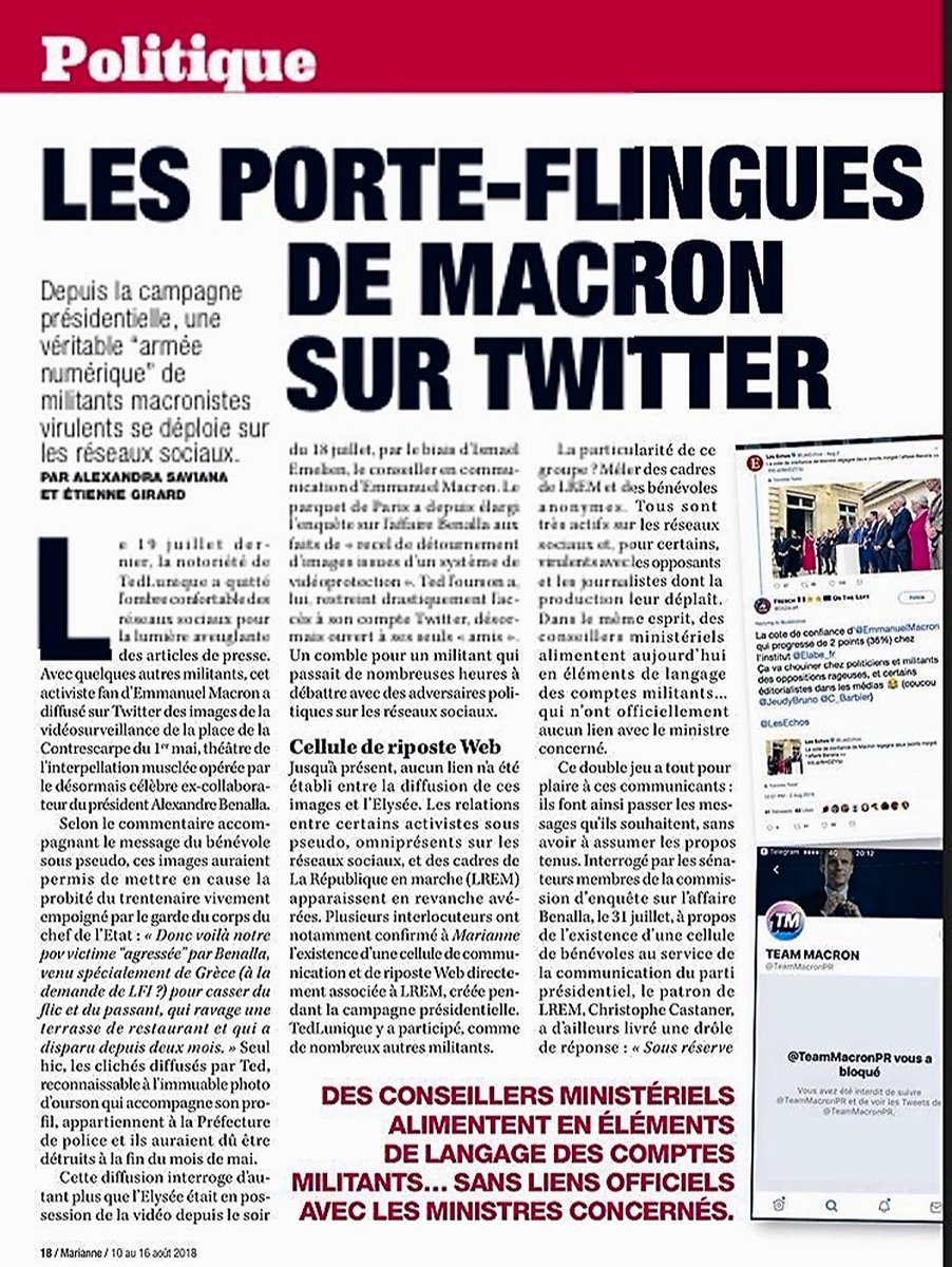 Les profils phares de LREM sont des anciens du réseau du  #PS d'Hollande :  @TedLunique et  @OnZeLeft sont même reçus à l'Elysée le 9 janvier 2016, avec visite du président  @fhollande 19/