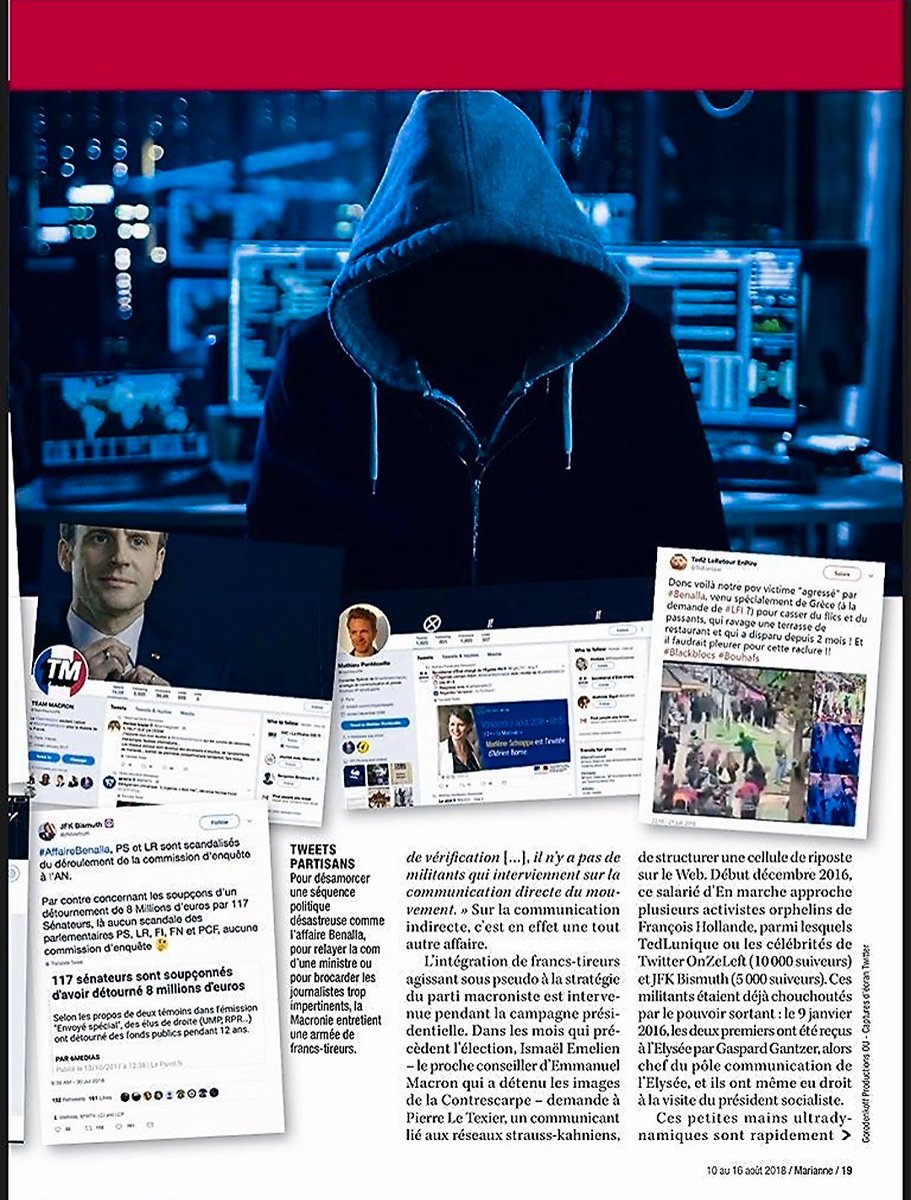 Les profils phares de LREM sont des anciens du réseau du  #PS d'Hollande :  @TedLunique et  @OnZeLeft sont même reçus à l'Elysée le 9 janvier 2016, avec visite du président  @fhollande 19/