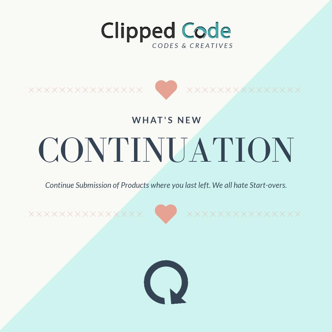 clippedcode's tweet photo. Continuity is always better than Starting Over. With latest updates, Clipped Code now supports continuing from where you last left while Submitting a Product.

#applications #100DaysOfCode #programming #WebDesign #webdeveloper #accessibility https://t.co/IG51XenLRP