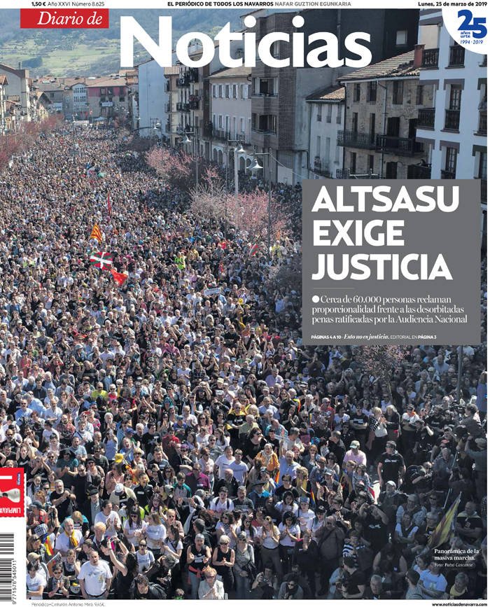 NoticiasNavarra's tweet photo. ¡Buenos días! Egun on! Consulta la portada de hoy 25 de marzo de DIARIO DE NOTICIAS https://t.co/ezftSCyb1M https://t.co/Yxbo6yqisj