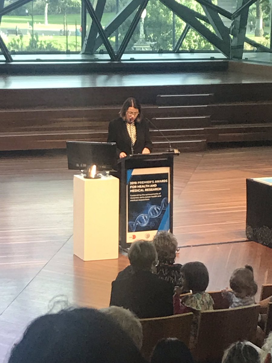 sharnelc's tweet photo. Feeling excited about Health and Medical Research at the 25th annual Premiers Awards and enjoying the address by Jenny Mikakos MP @VicGovDHHS @TheASMR1 #healthmedicalresearch https://t.co/abQUMlbzWV