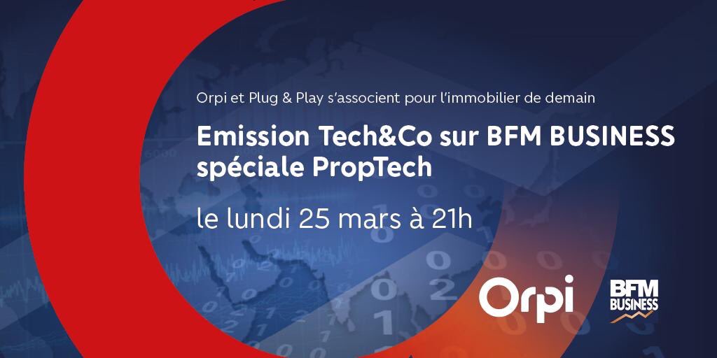 Je serai ce soir à 21h sur <a href="/bfmbusiness/">BFM Business</a> dans #TechCo avec @SCouasnonBFM pour parler #innovationurbaine ! Émission spéciale #proptech et #smartcity avec @Orpi_France et <a href="/PlugandPlayTC/">Plug and Play Tech Center</a> cc <a href="/CFumagalli_ORPI/">Christine Fumagalli</a> <a href="/PL_EPtribe/">Pierre Leroy</a> <a href="/KevinCa81423032/">Kevin Cardona</a>