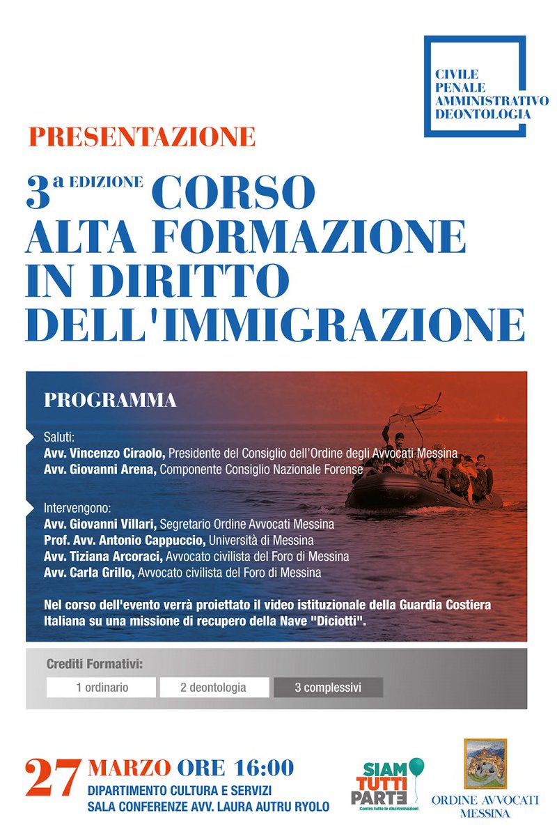 Corso di Alta Formazione in Diritto dell'Immigrazione tinyurl.com/yyx68btq
