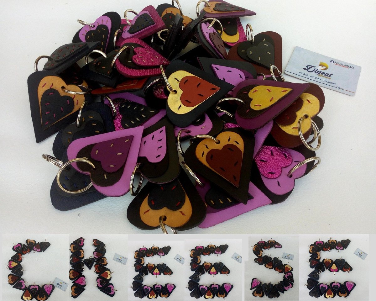 DlgentHandmade's tweet photo. Mothers' week is here &amp; we bring 'one-in-a-kind'/▪C H E E S E▪ KEY FOBS

They are total handcrafted, real leather key holders inspired &amp; made with Love to adorn your KEYS... So COLOURFUL!! .

AND YES, THEY MAKE PERFECT GIFT FOR A LOVED ONE (you see they are love-shaped)😍😍 https://t.co/Dru1I8j4DA