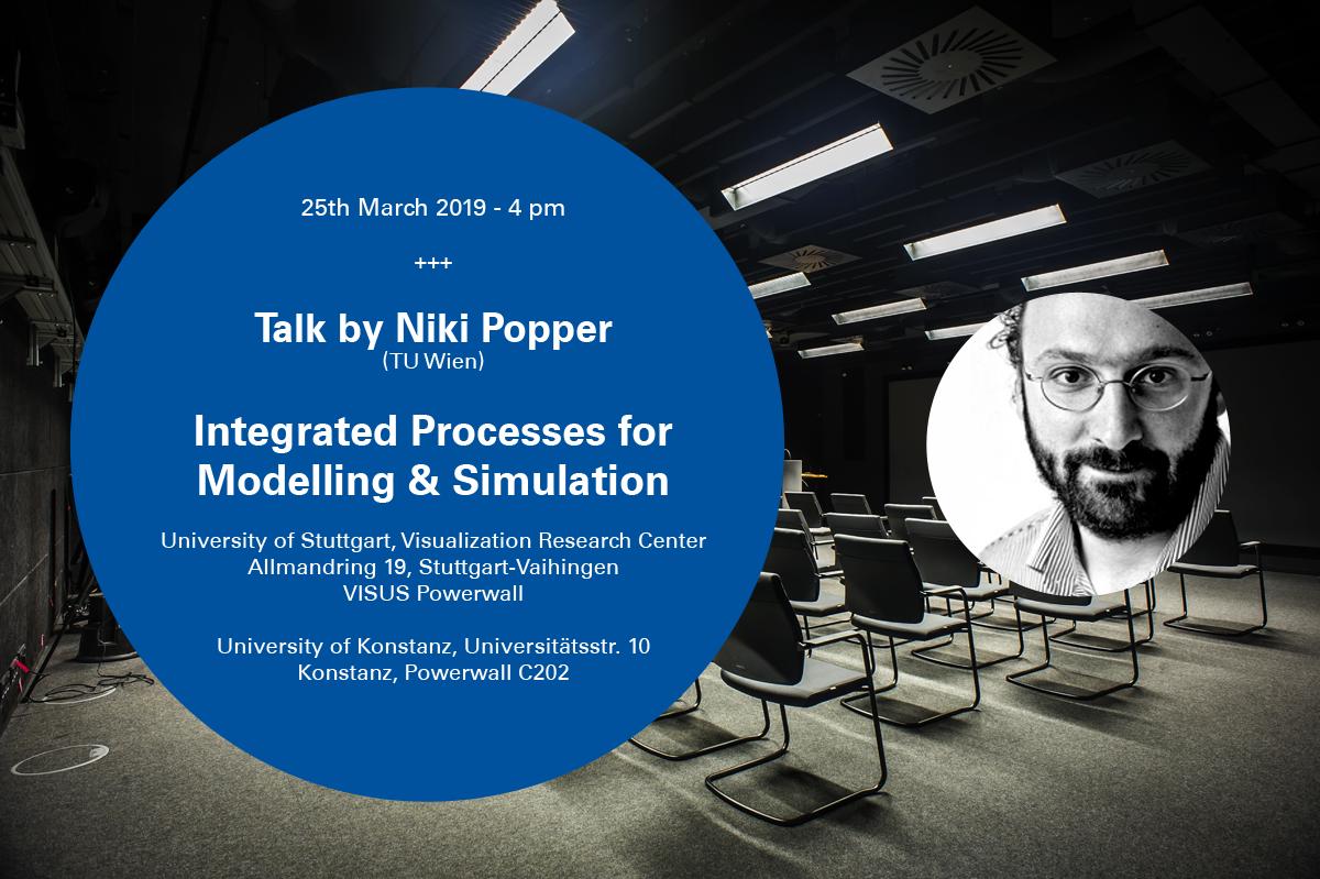 SfbTrr161's tweet photo. Today 4 pm, Niki Popper (TU Wien) will talk about "Integrated Processes for #Modelling & #Simulation" @VIS_VISUS @Uni_Stuttgart (Allmandring 19, #VISUS #Powerwall) & @unikonstanz (Universitätsstr. 10 Powerwall C202)! All interested people are invited! https://t.co/J36NWU3B4h https://t.co/tOs8ewm9xD
