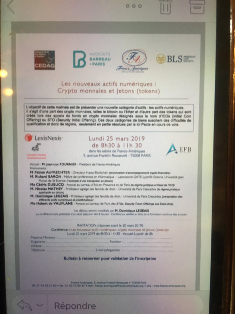 MarrauddesGrot's tweet photo. Dominique #Legeais évoque le projet de #tokennisation de l’économie qui permet de rendre liquide des #actifs
@FranceAmerique⁩ #blockchain #actifsNumériques https://t.co/8REtxRLGAB