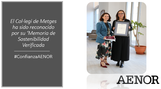 AENOR's tweet photo. La certificación reconoce que la institución colegial “proporciona una imagen razonable y equilibrada del desempeño” de su actividad, tanto social como ambiental. @COMbalears  #ConfianzaAENOR https://t.co/GGjQbJeeNF