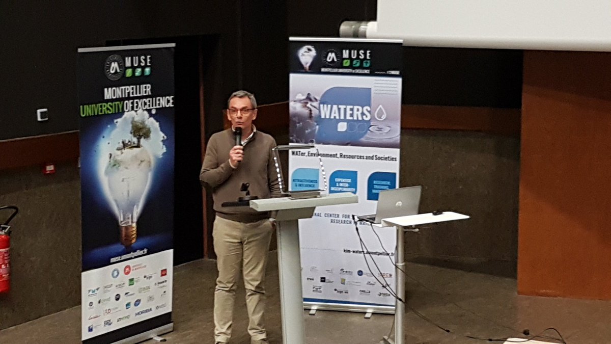 umontpellier's tweet photo. #WaterTechHackathon Soirée de restitution de l'hackathon par Eric Servat, directeur du Kim Waters @MuseWaters @IsiteMUSE @umontpellier, en présence des lauréats et des participants de l'hackathon dédié à l’eau https://t.co/1E4EihlQvb