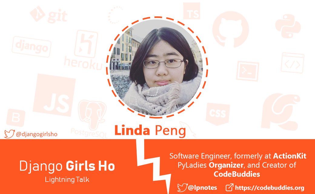 djangogirlsho's tweet image. Meet our ⚡ Talk speaker: Linda Peng(@lpnotes) a software engineer👩🏻‍💻 formerly at #ActionKit, @pyladies organizer and the creator of #Codebuddies(@codebuddiesmeet). 
We just can&apos;t wait to listen to her this #Saturday
#djangogirlsho #celebrating3yrsofimpact