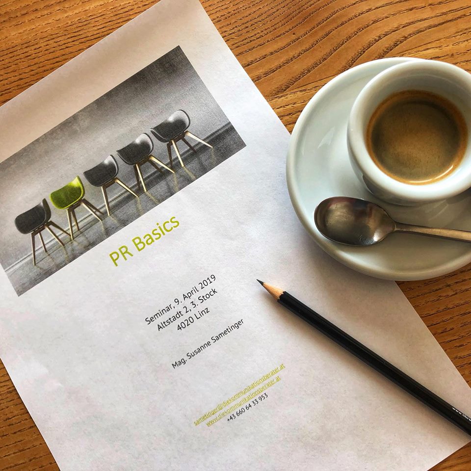 susametinger's tweet image. Für PR Einsteiger*innen und alle, die für ihr Unternehmen, ihre Organisationen oder ihren Verein professionell, effizient, zielgerichtet und erfolgreich Öffentlichkeitsarbeit betreiben möchten: Seminar #PRBasics am 9. April in Linz! diekommunikationsberater.at/seminare/pr-ba…
