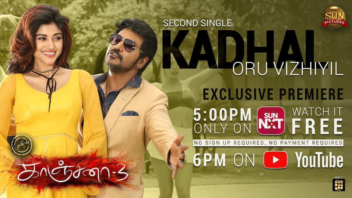 KollywoodCinima's tweet photo. Just 2 Hrs to go for the #KadhalOruVizhiyil Lyric Video Exclusive premiere on Sun NXT at 5 pm ! 6 pm on Youtube !
#K3SecondSingle
@offl_Lawrence @vedhika4u @OviyaaSweetz @nikkitamboli @ActorSriman @AntonyLRuben @vetrivisuals @doopaadoo @madhankarky @ConzeptNoteOff https://t.co/rXO6QqHjmw