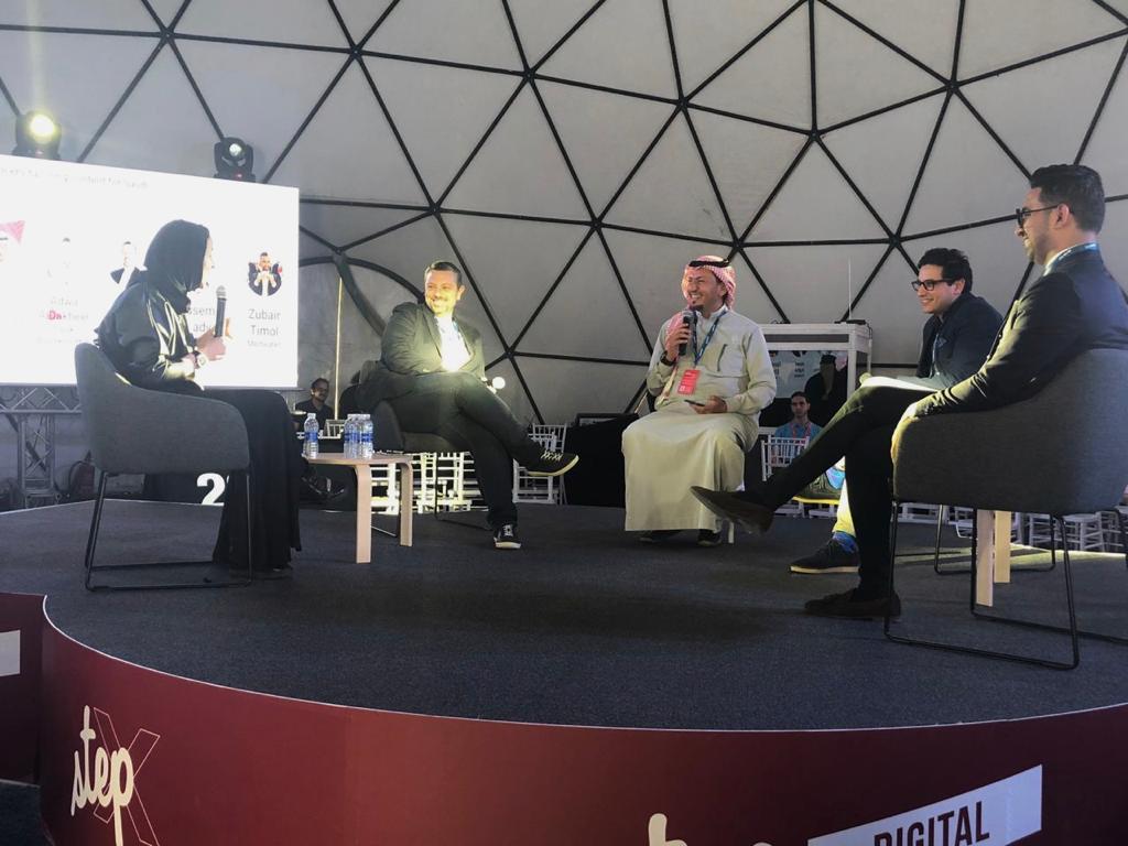 sociatacom's tweet photo. "Everyone is an influencer and every single person has the right to create content and get tokens on it". @abedagha #StepSaudi #ستيب_السعودية https://t.co/wnctycHF6c