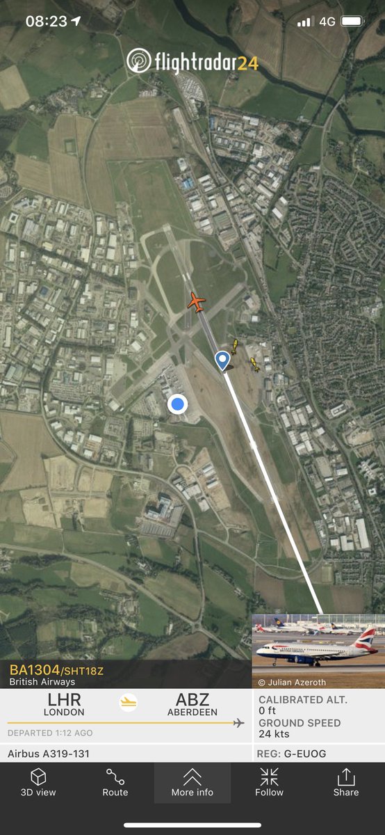 GazMcIntyre's tweet photo. Whoever just landed the BA1304 into @ABZ_Airport, smoooooooooooooooth landing.. 😎😍👍🏻👍🏻👍🏻🛬@British_Airways #avgeek @benwhitworth1 #airbus #a319 #smoothlanding #greasedit #flare #flareperfection 😂😂 https://t.co/Rwv5I47qct