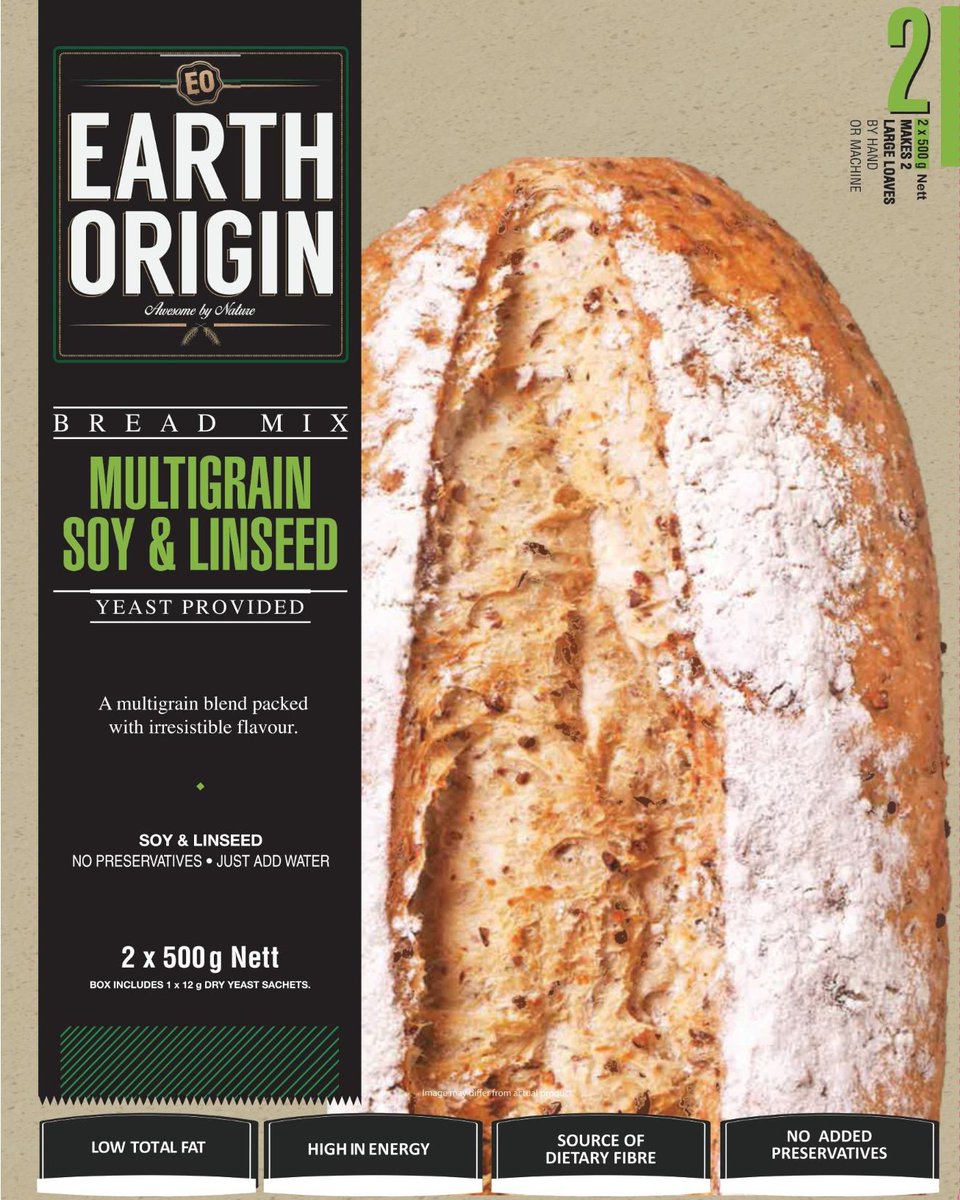 CapeTown's tweet photo. GIVEAWAY 2 #AwesomeByNature EO Bread Mixes
 #MultigrainSoyLinseed

HOW TO ENTER:
 (1) Visit Website https://t.co/dGpn4fj9P6 and Reply to $FB Post with an Answer: "What makes this bread so special in terms of NUTRITION?" 

Also Join EO GROUP https://t.co/ro7x5ymi7z 
 #EarthOrigin https://t.co/syVgNQ09ff