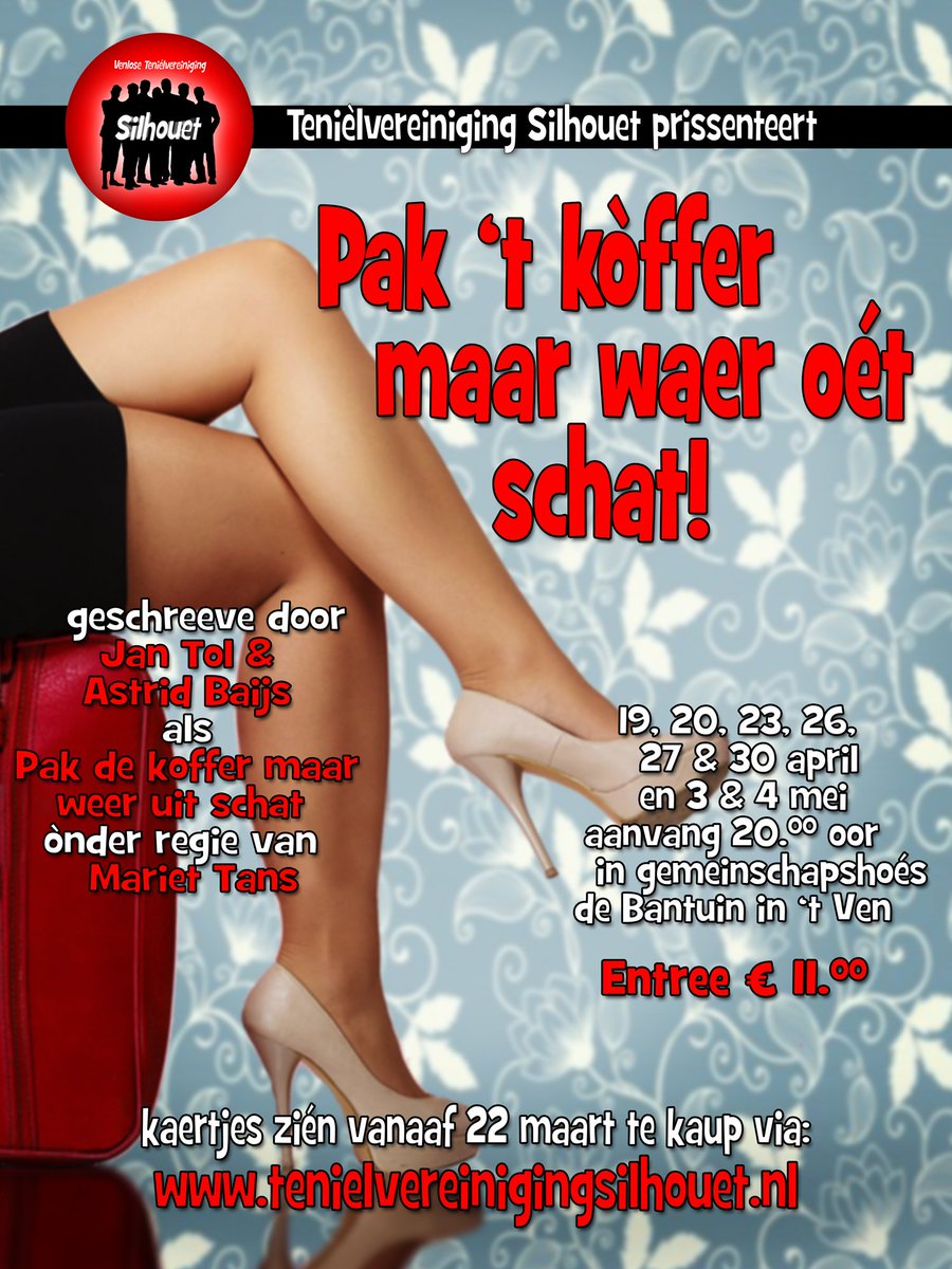 De kaartverkaup is gestart (en 't löp òngeluifelik hard)!

Via òs online kaertjes systeem kint geej zelf oétzeuke wao det ge wilt zitte. Wach neet te lang met bestelle want vol is vol! Kiék snel op: tenielvereinigingsilhouet.nl