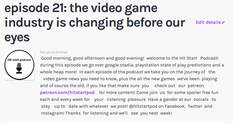 hitstartpod's tweet photo. ep 21 done and dusted now to wait for release at 7pm tomorrow AEDT!! https://t.co/oq8K7Ik84A
