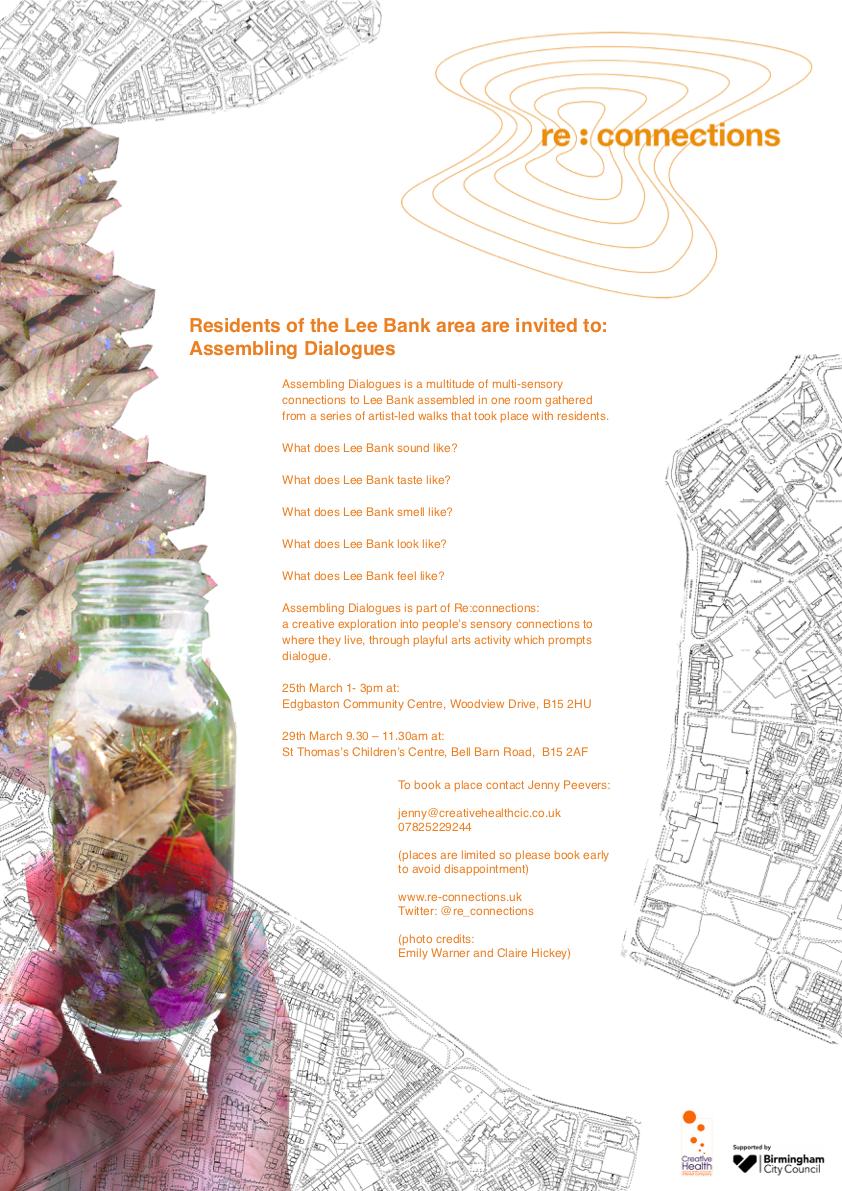 This is happening at Edgbaston Community Centre today #reconnections <a href="/emilykwarner/">Emily Warner (they/them)</a> <a href="/clairemhickey/">Claire Hickey</a> <a href="/kayewinwood/">Kaye Winwood</a> #leebank #parkcentral