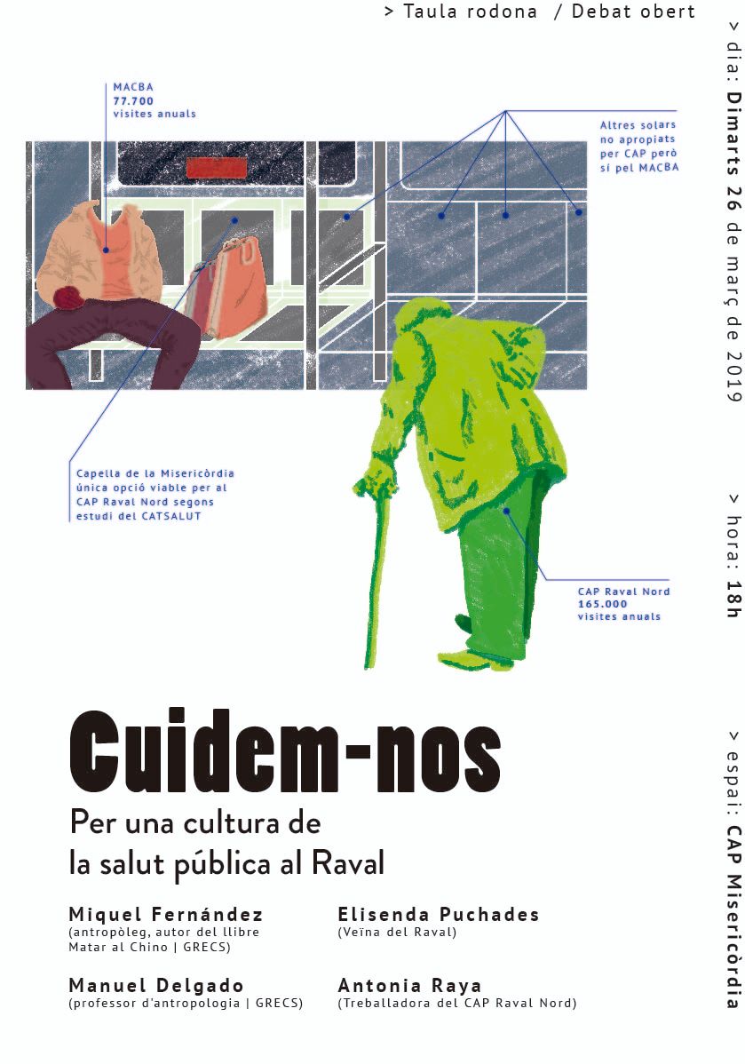 NordRaval's tweet photo. Aquesta setmana és clau i comencem amb un acte imprescindible:
"Cuidem-nos. Per una cultura de la salut pública al Raval"
➡️ Dimarts a les 18.00 hores
📌 Capella de la Misericòrdia
Ponents: Miquel Fernández, Manuel Delgado, Elisenda Puchades i Antonia Raya
#JaAlaMisericòrdia https://t.co/kBc8tN8GGg