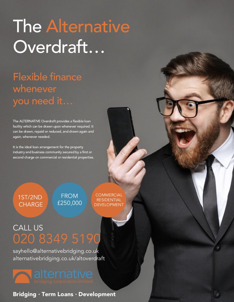 ABC_Bridging's tweet photo. It's finally here! The flexible loan facility which can be drawn & repaid when required
020 8349 5190 | https://t.co/l1k7r2HVZE
#DevelopmentFinance #PropertyDevelopers #PropertyDevelopment #Bridging #brokers #commercial #residential #alternativeoverdraft https://t.co/nd76mNptfP