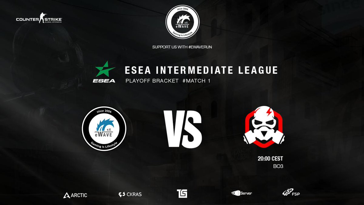 ewaveesports's tweet photo. @ESEA Intermediate Playoffs
Im ersten Playoff-Match treffen wir auf #TeamPros
🕗20:00CET - ⏰25.03.2019 - BO3
#Zeron #JD @Raverlele @dENNISfRAGS @aNtrex_cs @hyyoukaa
#EWAVERUN💙 #EWAVEWIN❤️ #EZ4EWAVE💛 #ESEA #CSGO https://t.co/jmyY0hitpX