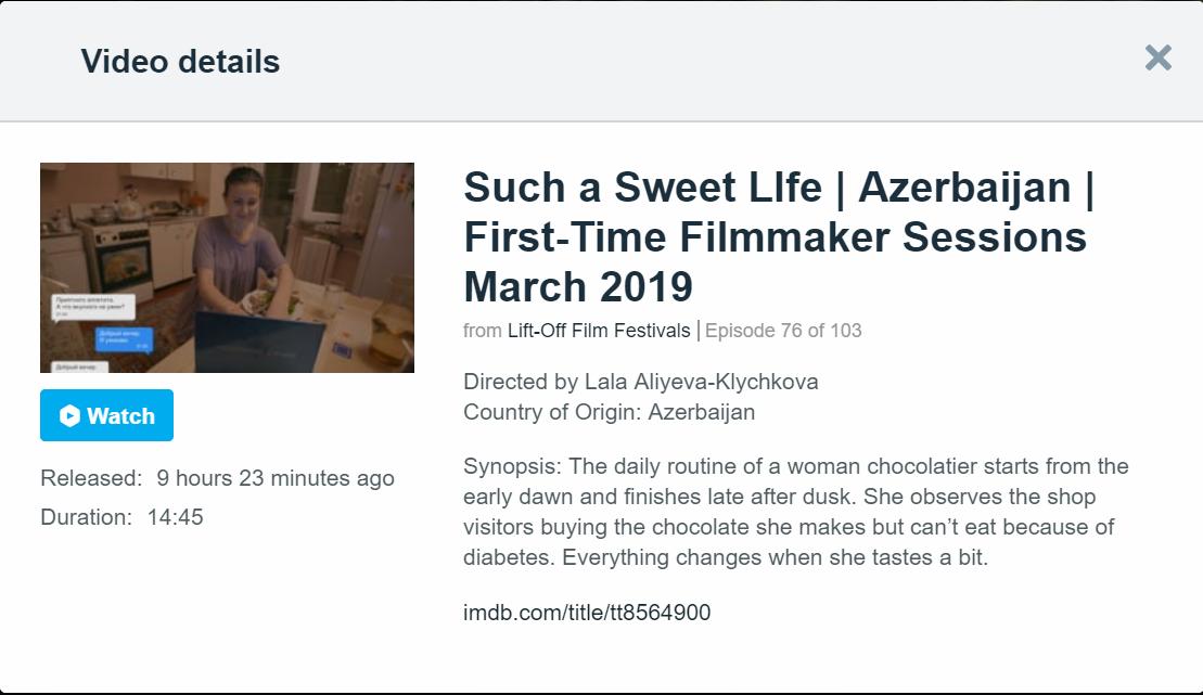 lala190277's tweet photo. Such a Sweet Life is listed #76 in the @PinewoodStudios / @LiftOffGlobal #FilmFestival. Please, #vote! 
Read the conditions below carefully before voting.
https://t.co/9Um7XTdjtV

#FirstTimeFilmmakerSessions
#LiftOffFilmFestivals 
#SupportIndieFilm 
#ineedyourvote
#supportthefilm https://t.co/A0R8Aznyra