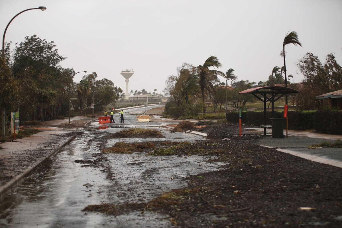 jamescarmody95's tweet photo. The lifting of the Red Alert for Tropical Cyclone Veronica this morning revealed the mess it has left in Port Hedland and South Hedland, though fortunately there’s been minimal serious damage reported. @abcperth @abcnews https://t.co/Es7cObbB4T