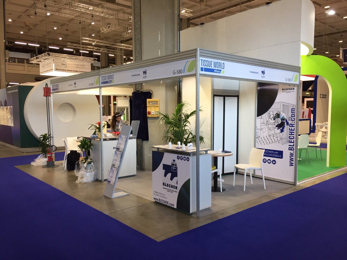 BlecherCom's tweet photo. Who is here @Tissue World in #Italy? Meet us for more information on our products! #tissue Come to our booth G580 for a meet up Tissue World @BlecherCom https://t.co/xIC3T8S7lU