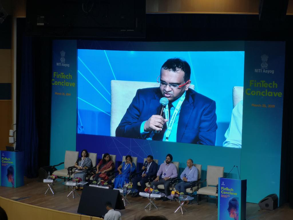 JaiprakashALB's tweet photo. Great to listen Mr @dilipasbe at @NITIAayog #FinTechConclave2019
Awesome initiative by @NPCI_NPCI
#IPO Investment on #UPI
#QRCode on #VendingMachines
#BillPayment at #BCPoint
Feel Proud of @NPCI_BHIM Powered #AllBank_emPower(https://t.co/jhRRbmfYrJ) as Top #FinTech Solution https://t.co/Q4JStqsobs